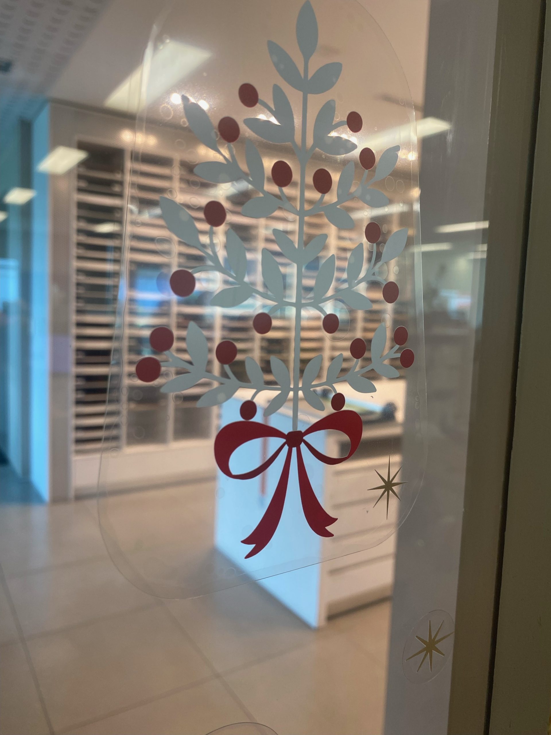 Christmas decoration clear sticker - YUPO Jelly Blue