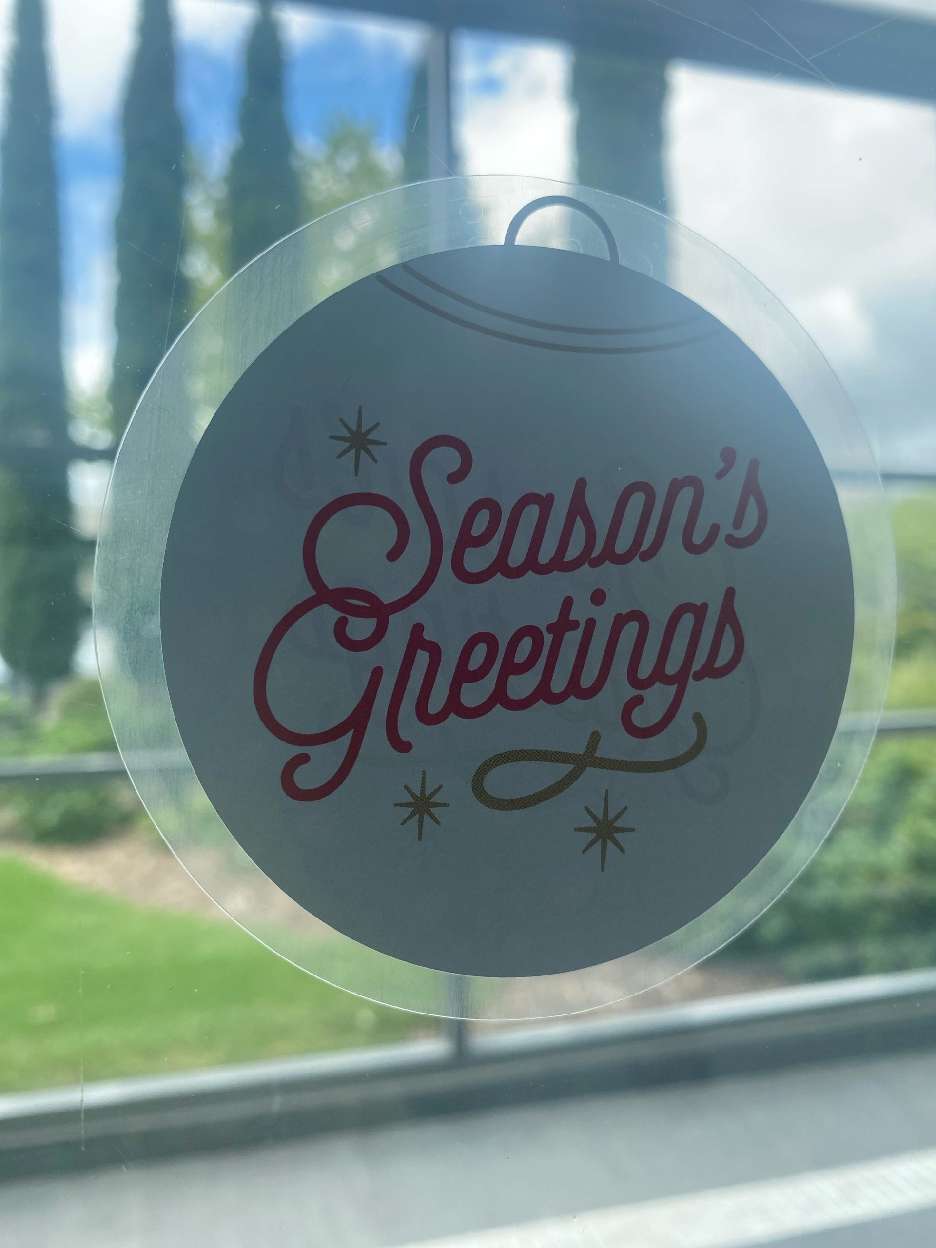 Christmas decoration clear sticker - YUPO Jelly Blue